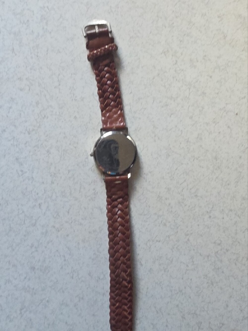 Vintage Betty Boop Brown Braided Leather Strap Watch with Character Dial - Picture 4 of 6